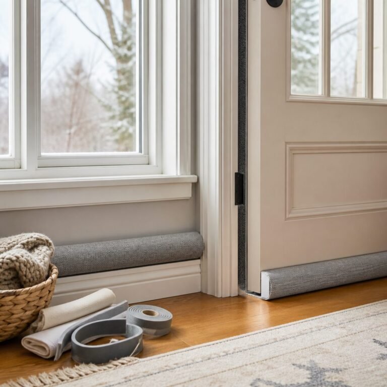 How to Stop Drafts From Windows and Doors Without Caulking Permanently